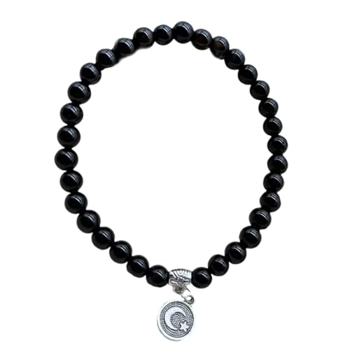 amangul Perlen-Stretch-Armband mit 33 Glasperlen für Männer und Frauen, Unisex, elastisches Misbaha, Bead diameter 6mm, circumference about 20cm, Glas/glasiert von amangul