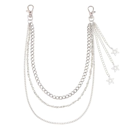 amangul Punk Trend Star Jeans Kette Edgy Hip Hop Legierung Taille Zubehör für Frauen Mädchen amangul Punk Trend Star Jeans Kette Edgy Hip Hop Legierung Taille Zubehör für Frauen Mädchen von amangul