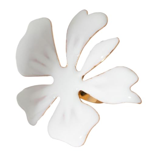 amangul Stilvolle Verstellbare Offene Ringe Mit Big Pearls Flower Statement Hochzeitsfeier Finger Stilvoller Geburtstag Schmuck Geschenk Hochzeitsfinger von amangul