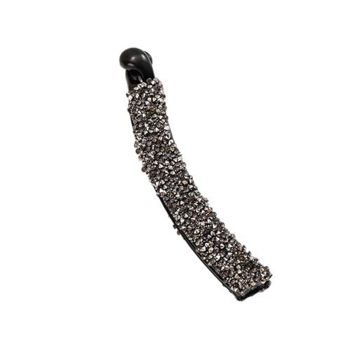 amangul Strass-Perlen, Bananen-Haarspange, Pferdeschwanz-Halter, Haarschmuck für dickes und feines Haar, verleiht jedem Look Mode (schwarzer Diamant) von amangul