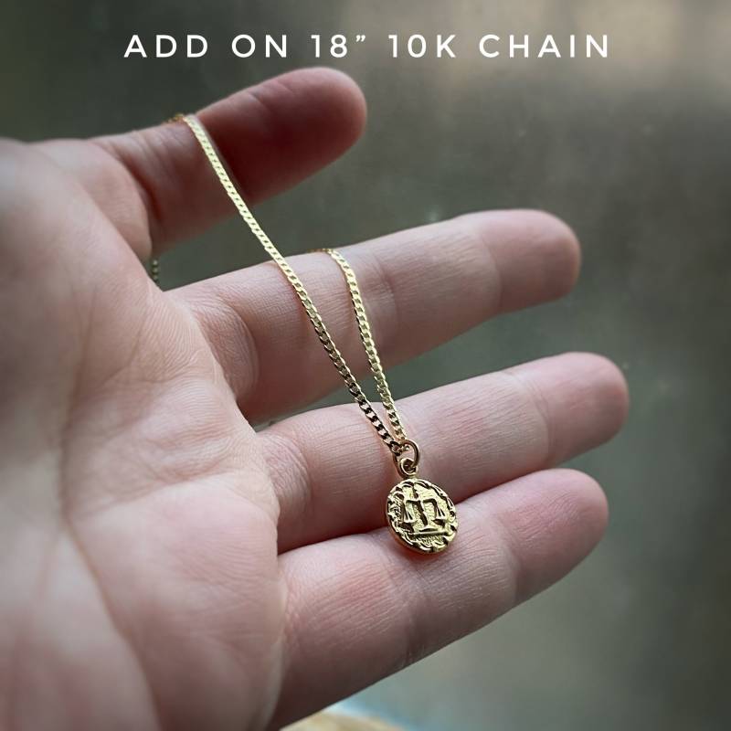 10K Solides Gelbgold Horoskop Astrologie Sternzeichen Medaillon Charm Anhänger Mit Oder Ohne 18 "Kette ~ Andere Optionen Auf Anfrage." von amariecostumes