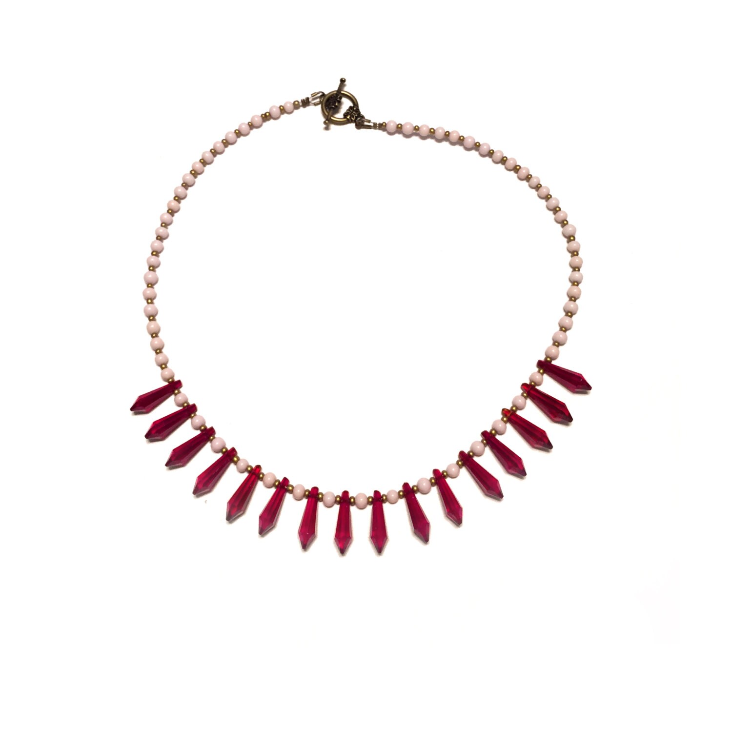 Rubin Und Rosa Quaste Kragen - Mittelalter Renaissance Tudor Elizabethan Inspiriert Mit Mermaid Princess Vibes von amariecostumes