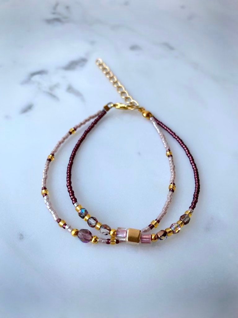 Armband Lila Set Armband Lila Set von amelieadina