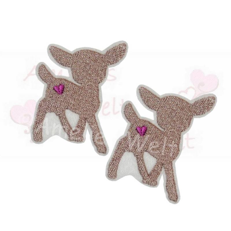 2 X Reh Button Applikation Aufbügler Aufnäher Set Gestickt Deer Patch Embroidery 2 X Reh Button Applikation Aufbügler Aufnäher Set Gestickt Deer Patch Embroidery von ameliesweltstickt