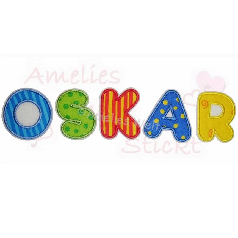 Applikation 1 Buchstabe Aufnäher Name Stoffbuchstabe Bügelbild Personalisiert von ameliesweltstickt
