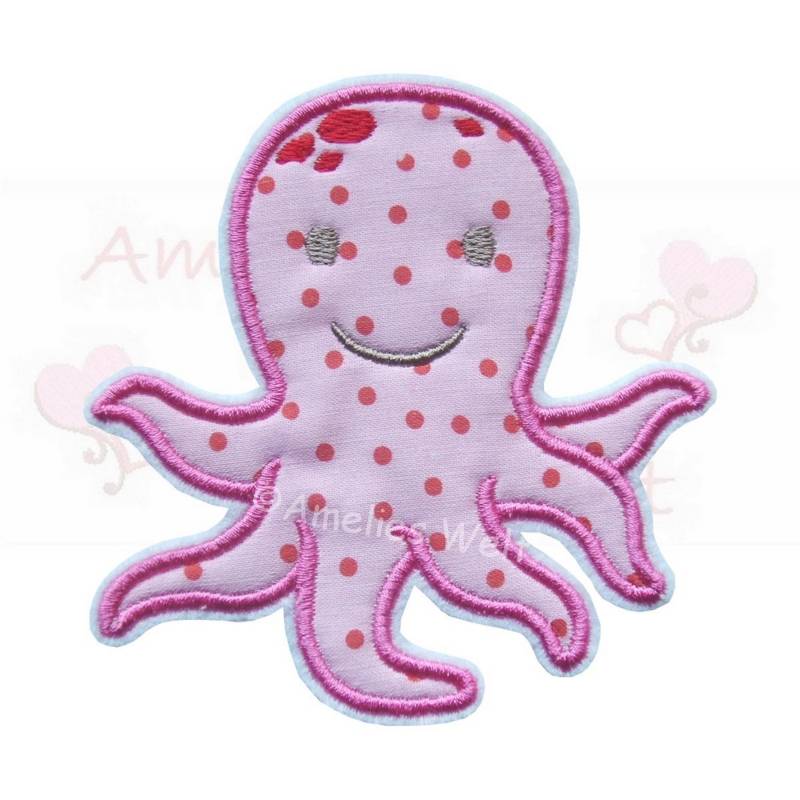 Aufnäher Applikation Gestickte Krake Oktopus in Rosa Für Mädchen Kinder Babys Patch Button Flicken Zur Schultüe Zum Schulkind Aufnäher Applikation Gestickte Krake Oktopus in Rosa Für Mädchen Kinder Babys Patch Button Flicken Zur Schultüe Zum Schulkind von ameliesweltstickt