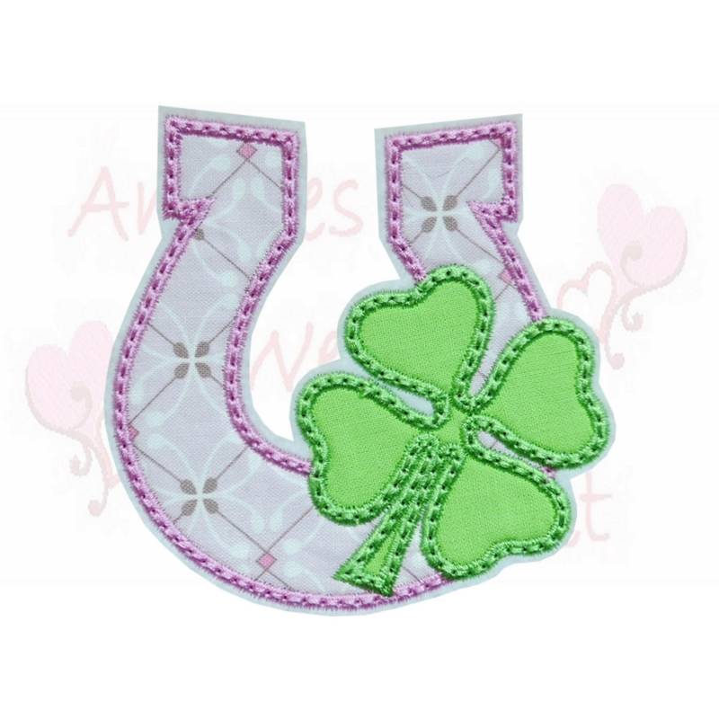 Aufnäher Applikation Hufeisen Stickapplikation Bügelbild Gestickt Für Kinder Zur Einschulung Schultüte Schulkind Patch Auf Pferdeschultüte von ameliesweltstickt