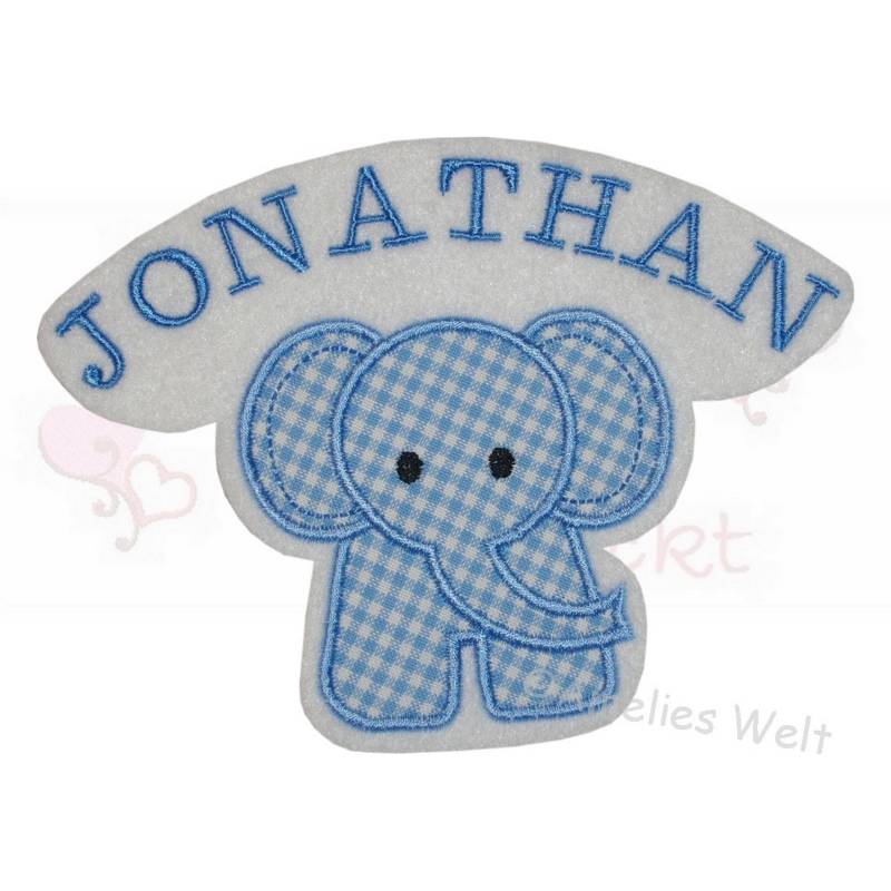 Aufnäher Elefant Mit Wunschname Gestickt Und Personalisiert Aufnäher Elefant Mit Wunschname Gestickt Und Personalisiert von ameliesweltstickt