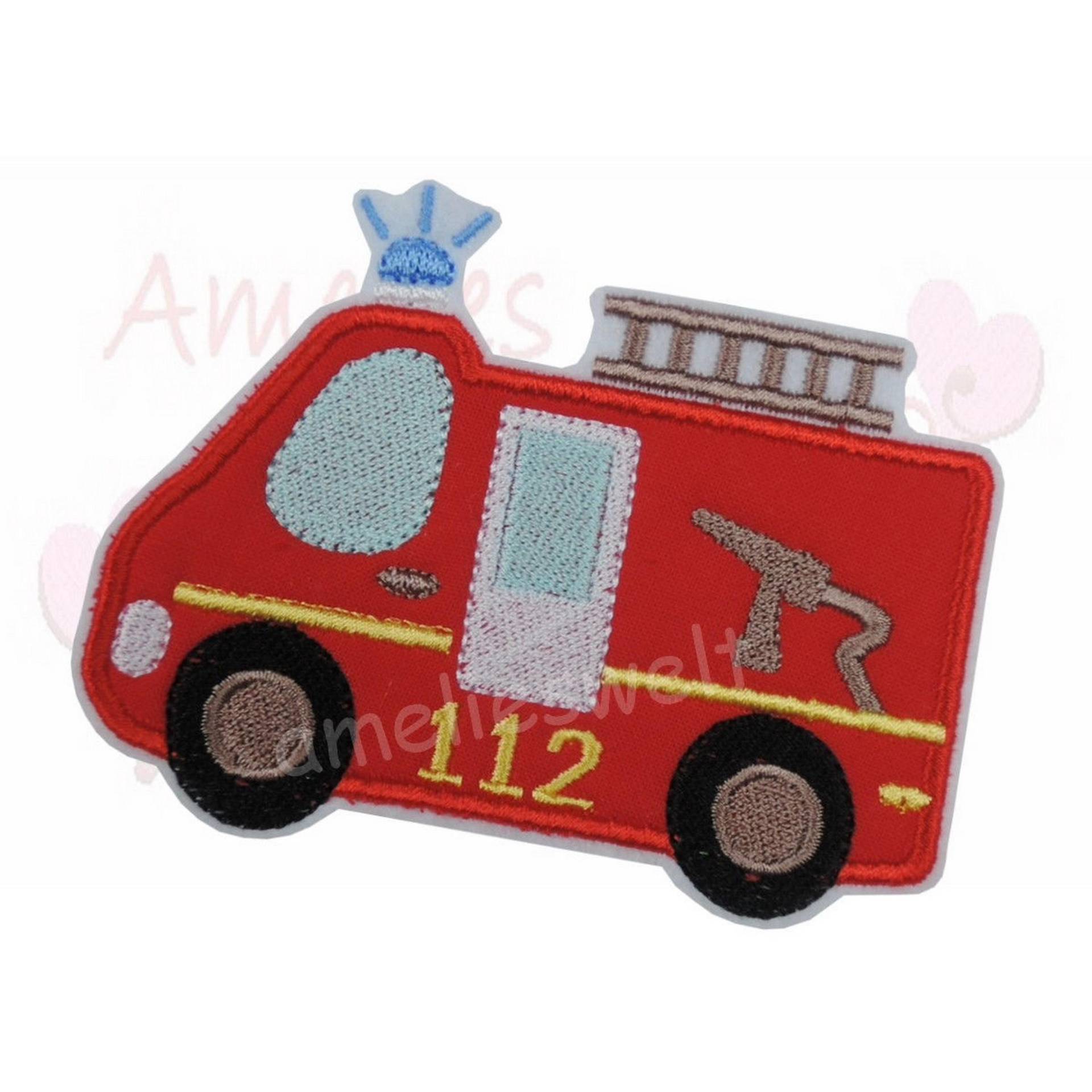 Aufnäher Feuerwehrauto Applikation Ca. 7, 5 cm X 10 Feuerwehr, Patch, Button, Flicken, Zum Aufbügeln, Schultüte, Schulranzen, Schulkind Aufnäher Feuerwehrauto Applikation Ca. 7, 5 cm X 10 Feuerwehr, Patch, Button, Flicken, Zum Aufbügeln, Schultüte, Schulranzen, Schulkind von ameliesweltstickt