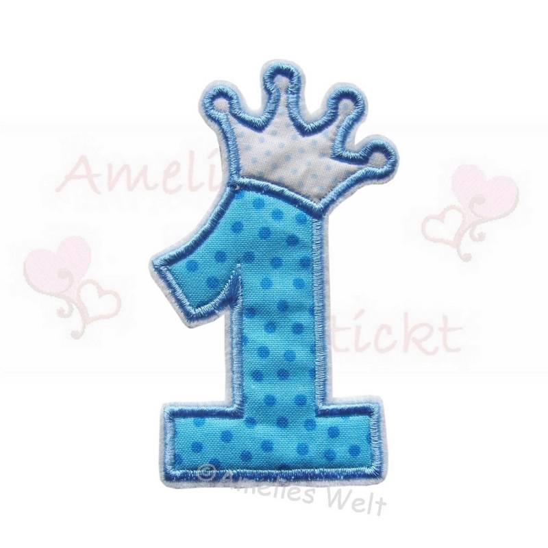 Aufnäher Geburtstagszahl Applikation Mit Krone 1 - 9 Kindergeburtstag Geburtstag Zahlen Blau Dunkelblau Gepunktet Kinder Bügelbild Aufnäher Geburtstagszahl Applikation Mit Krone 1 - 9 Kindergeburtstag Geburtstag Zahlen Blau Dunkelblau Gepunktet Kinder Bügelbild von ameliesweltstickt