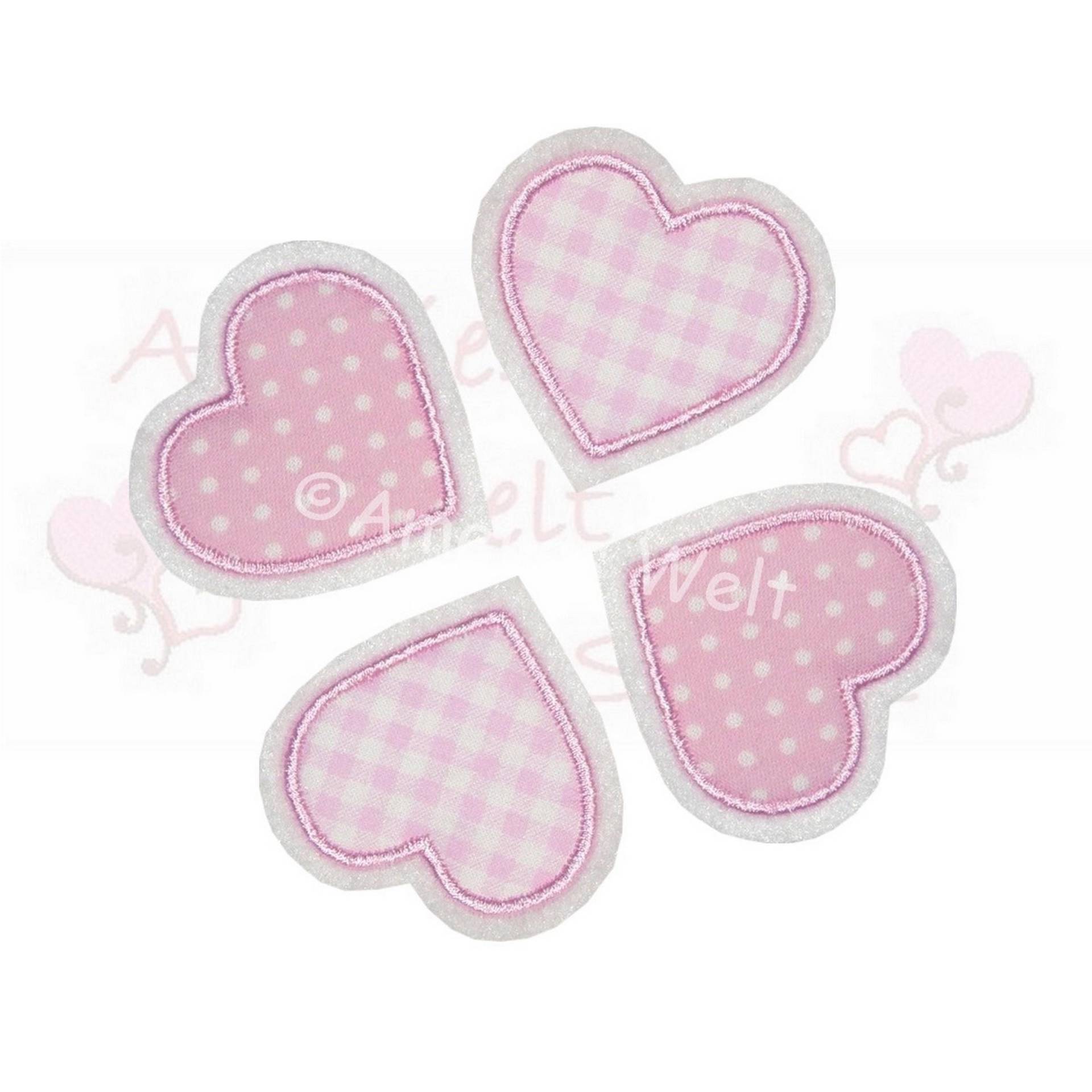 Aufnäher Gestickte Herzen 4 Stück Im Set Applikation in Rosa Herz Handmade Patch Stickerei Flicken Cute Mädchen Aufnäher Gestickte Herzen 4 Stück Im Set Applikation in Rosa Herz Handmade Patch Stickerei Flicken Cute Mädchen von ameliesweltstickt