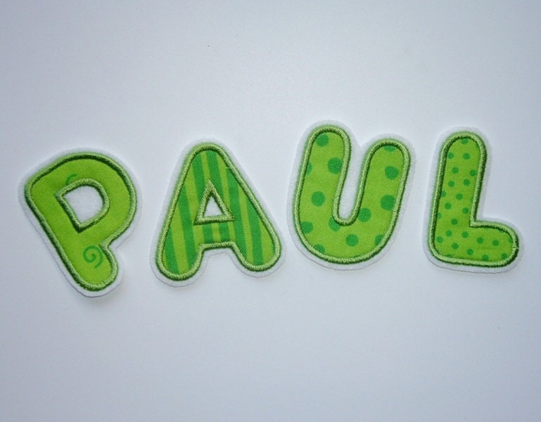 Aufnäher Name Buchstaben Buchstabe Applikation Baumwollstoff Stoffbuchstaben Gestickt Personalisiert Patch Handmade Schultüte von ameliesweltstickt