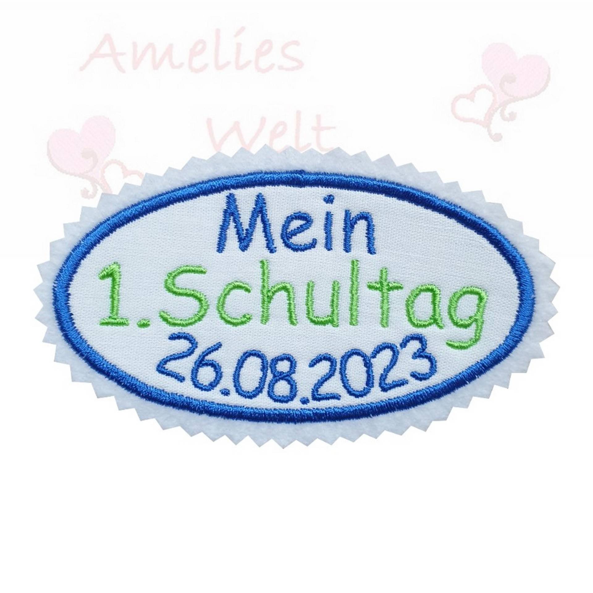 Aufnäher Schulkind Button Mit Datum Schultüte Applikation Patch Einschulung Jungen Mädchen Aufnäher Schulkind Button Mit Datum Schultüte Applikation Patch Einschulung Jungen Mädchen von ameliesweltstickt