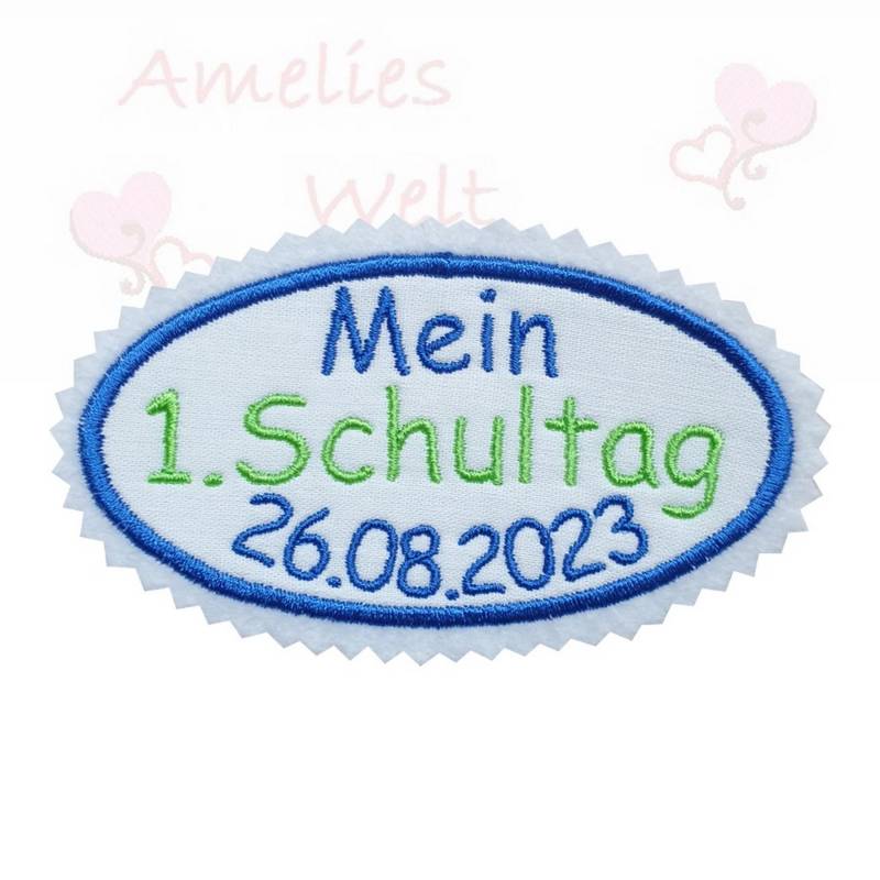 Aufnäher Schulkind Button Mit Datum Schultüte Applikation Patch Einschulung Jungen Mädchen Aufnäher Schulkind Button Mit Datum Schultüte Applikation Patch Einschulung Jungen Mädchen von ameliesweltstickt