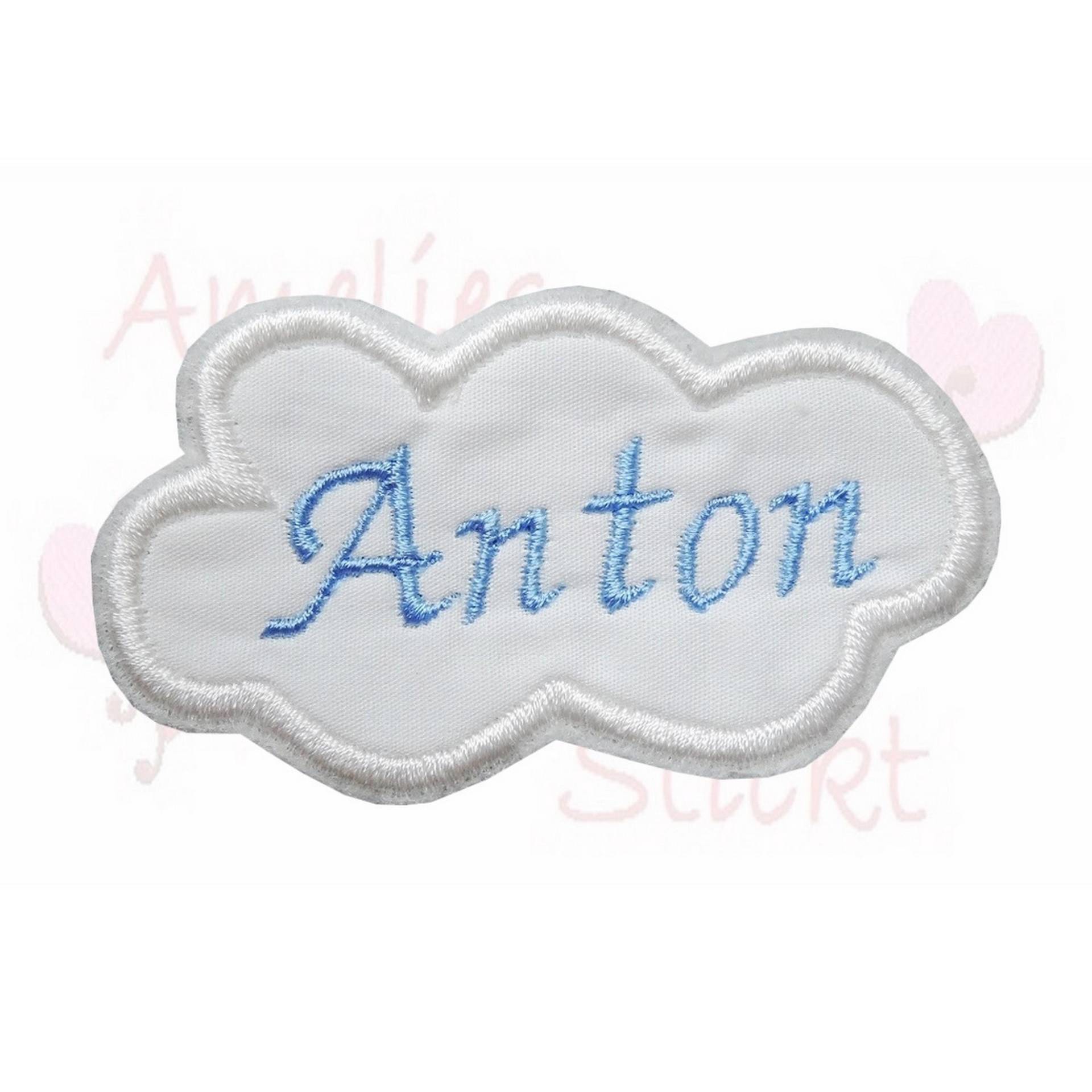 Aufnäher Wolke Mit Name Applikation Weiß Hellblau Flicken Stoffaufnäher Stoffapplikation Personalisiert Geschenk Geburt Taufe Patch Aufnäher Wolke Mit Name Applikation Weiß Hellblau Flicken Stoffaufnäher Stoffapplikation Personalisiert Geschenk Geburt Taufe Patch von ameliesweltstickt