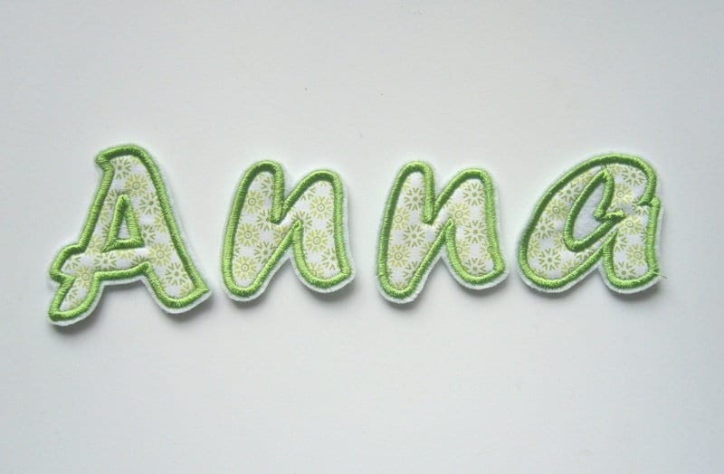 Buchstaben Buchstabe Applikation Aufnäher in Grün Name Personalisiert Buchstaben Buchstabe Applikation Aufnäher in Grün Name Personalisiert von ameliesweltstickt