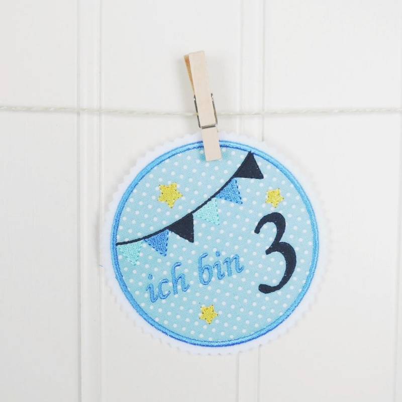 Button Mit Zahl Und Ich Bin Aufnäher Blau Türkise Geburtstag Zahl Kindergeburtstag Erster Wimpelkette Button Mit Zahl Und Ich Bin Aufnäher Blau Türkise Geburtstag Zahl Kindergeburtstag Erster Wimpelkette von ameliesweltstickt