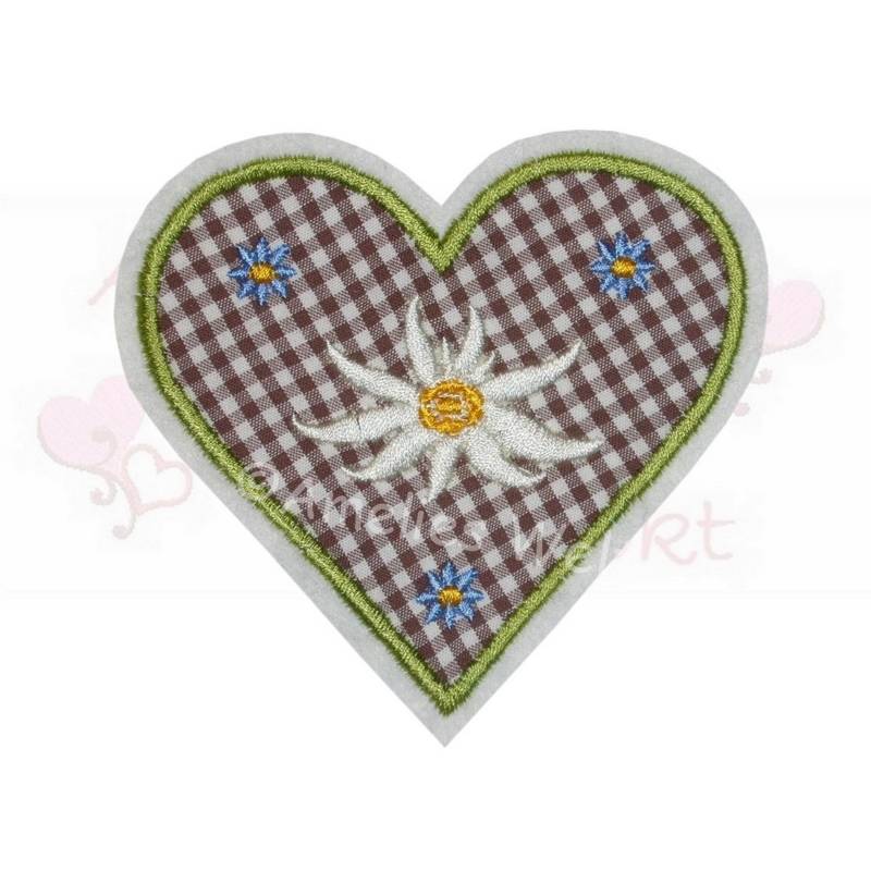 Edelweiss Herz Oder Button Applikation Aufbügler Aufnäher Edelweiss Herz Oder Button Applikation Aufbügler Aufnäher von ameliesweltstickt