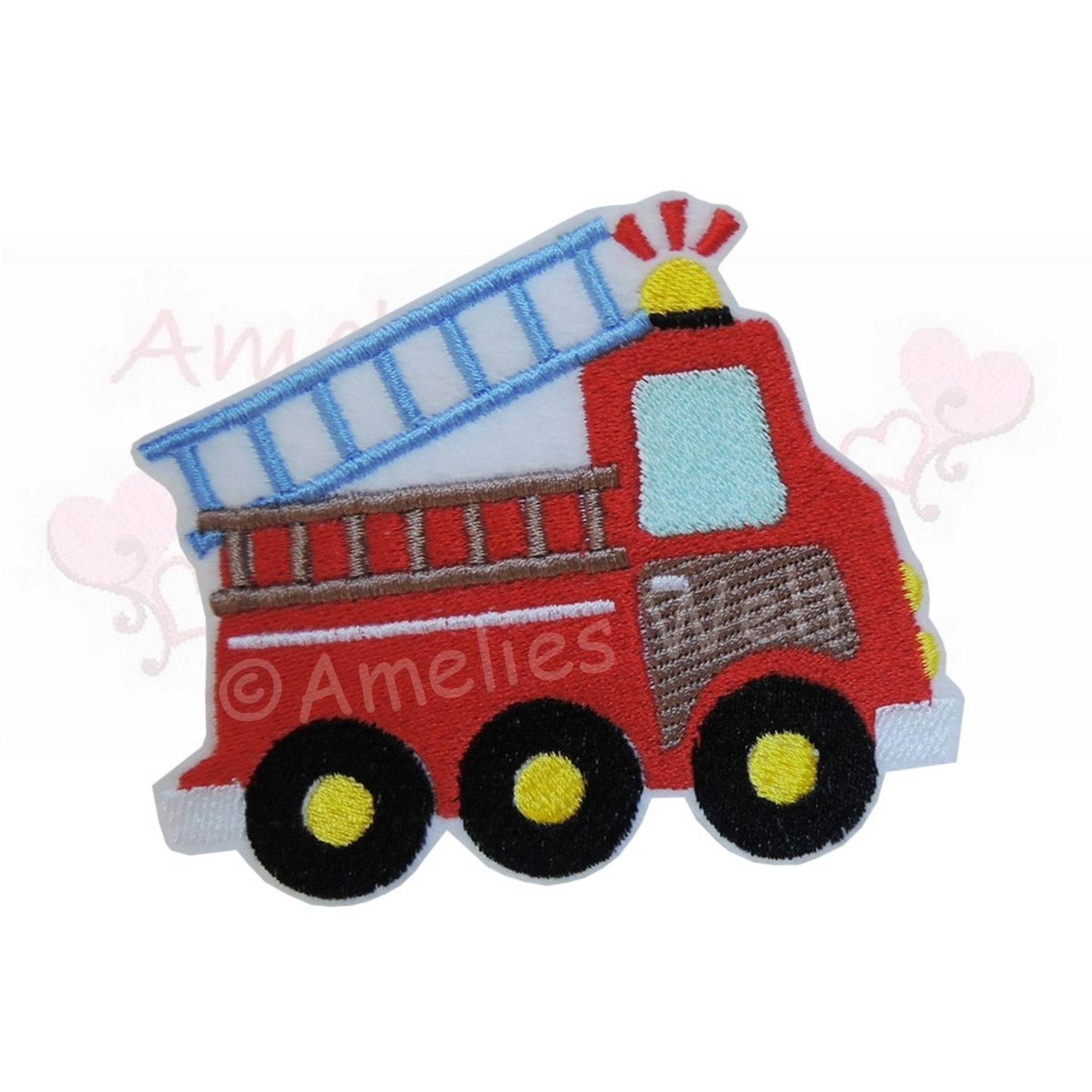 Feuerwehrauto Applikation Aufnäher Sticker Feuerwehr Patch Flicken Feuerwehrauto Applikation Aufnäher Sticker Feuerwehr Patch Flicken von ameliesweltstickt