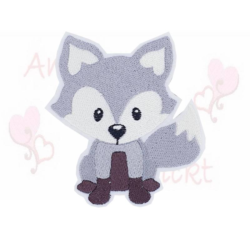 Fuchs Applikation Aufnäher Sticker Bügelbild Handmade Für Kinder Patch Flicken Button Waldtiere Gestickt Zum Aufbügeln Schultüte Schulkind von ameliesweltstickt