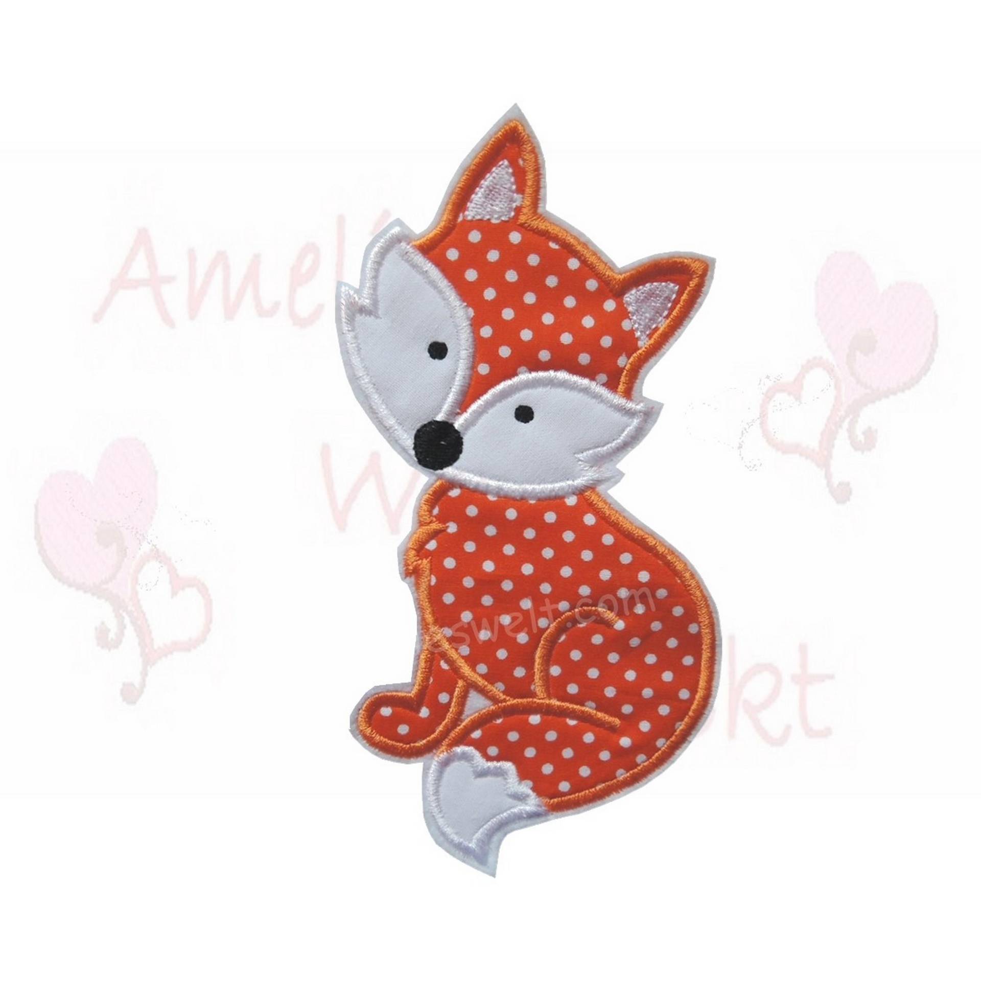 Fuchs in Orange Applikation Aufbügler Aufnäher Fuchs in Orange Applikation Aufbügler Aufnäher von ameliesweltstickt