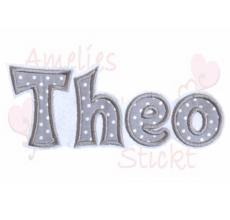 Name Buchstabe Pünktchen Aufnäher Viele Farben Baumwollstoff Bestickt Gestickt Applikation Bügelbild Stoffbuchstaben Grau Orange Blau Rosa von ameliesweltstickt