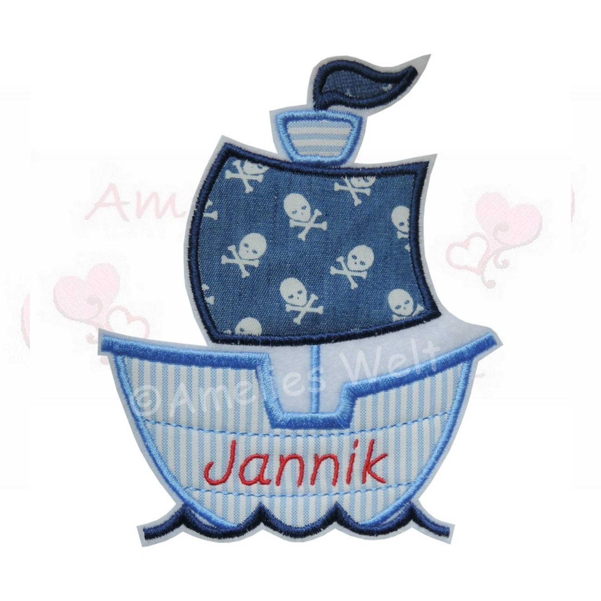 Piratenschiff Mit Name Aufnäher Applikation Button Patch Flicken Filz Schiff Pirat Bügelbild Zur Schultüte Schulkind Junge Zum Aufbügeln Piratenschiff Mit Name Aufnäher Applikation Button Patch Flicken Filz Schiff Pirat Bügelbild Zur Schultüte Schulkind Junge Zum Aufbügeln von ameliesweltstickt