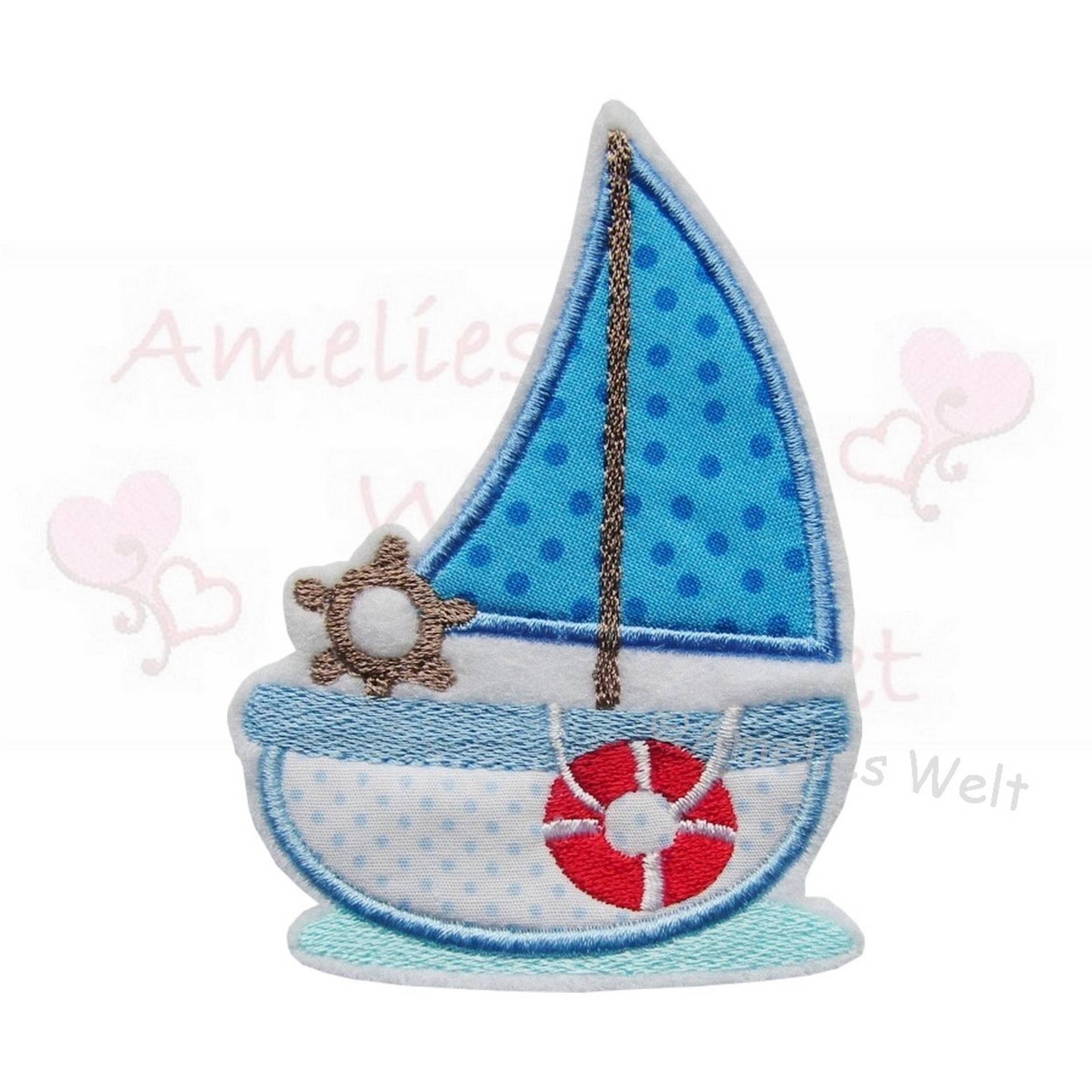 Segelschiff Applikation Aufnäher - Schiff Stoffapplikation Gestickt Segelschiff Applikation Aufnäher - Schiff Stoffapplikation Gestickt von ameliesweltstickt