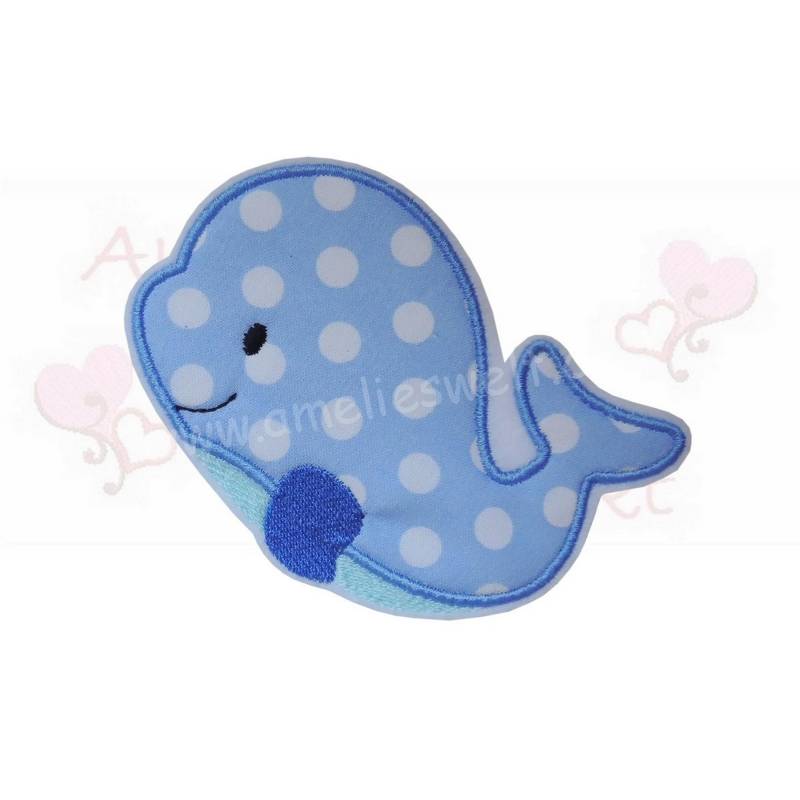 Wal Aufnäher Applikation Gestickt Flicken Patch Für Babys Kinder Zur Einschulung Schultüte Jungen Und Mädchen von ameliesweltstickt