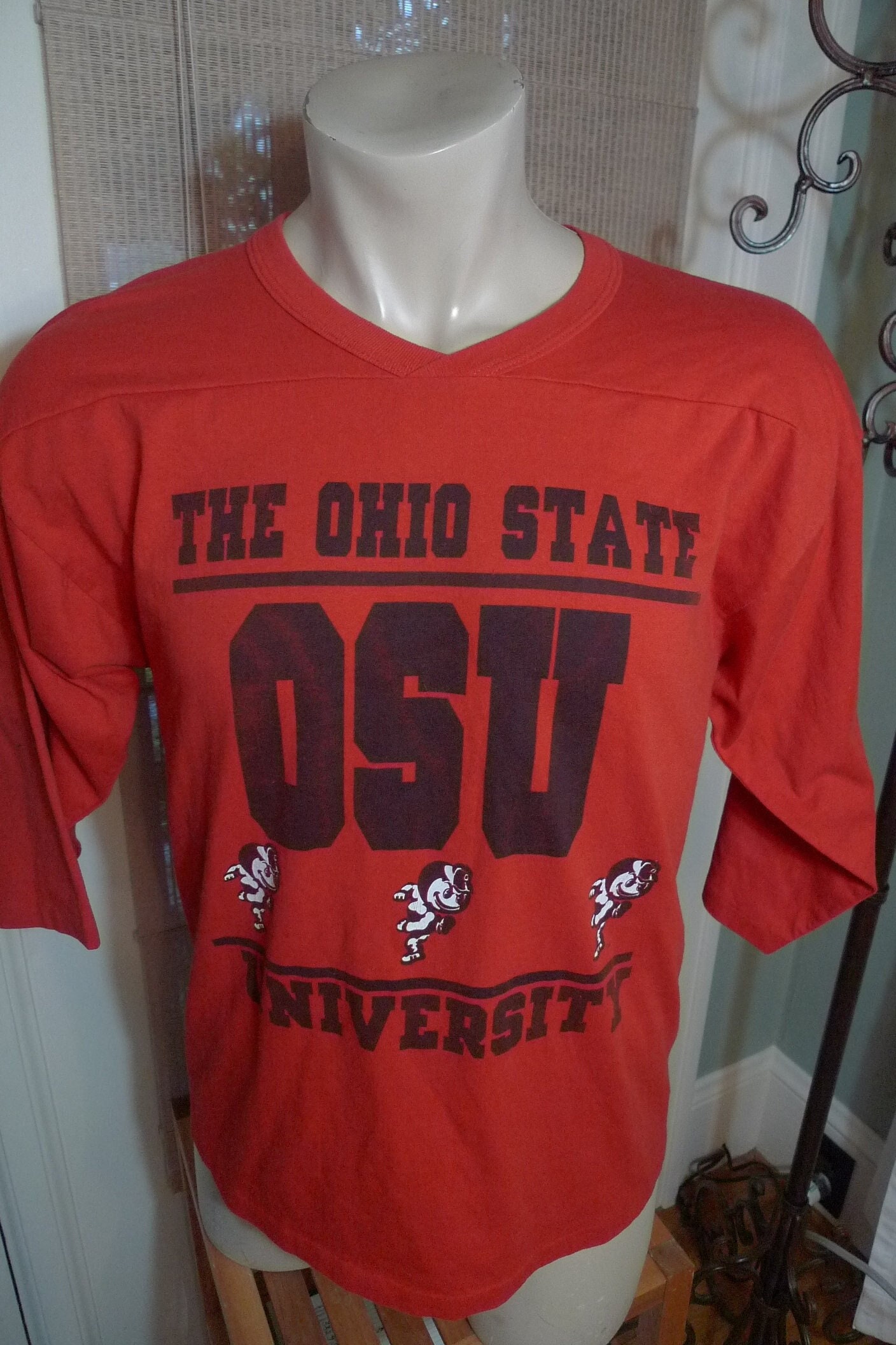 1970Er Jahre Ohio State University Buckeyes Singe Stitch Jersey Herren Med | 44 von americanvintageprtld