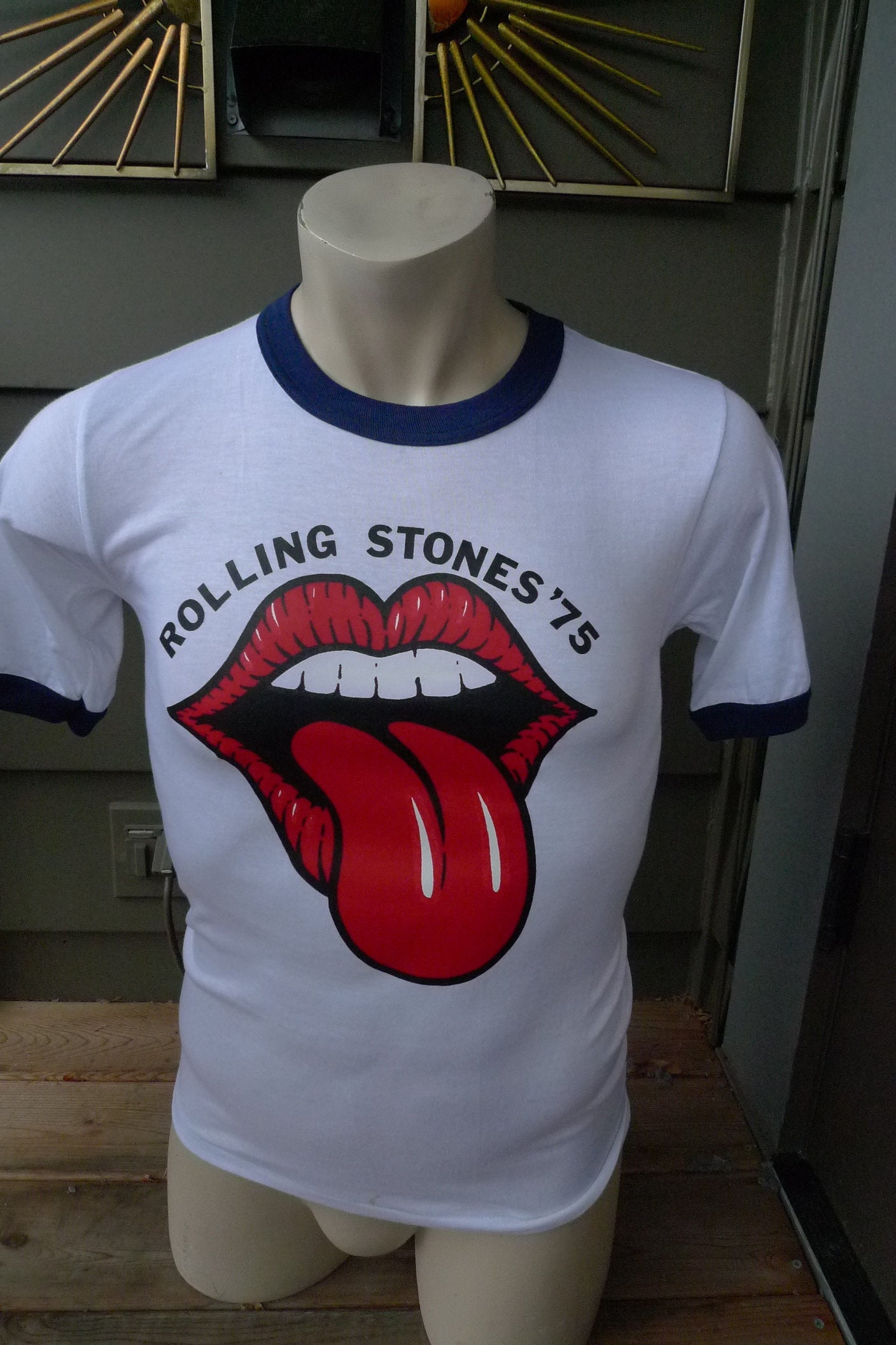 1975 Rolling Stones Single Stitch Shirt | C Licensed By Roach "75 Herren S | 36 von americanvintageprtld