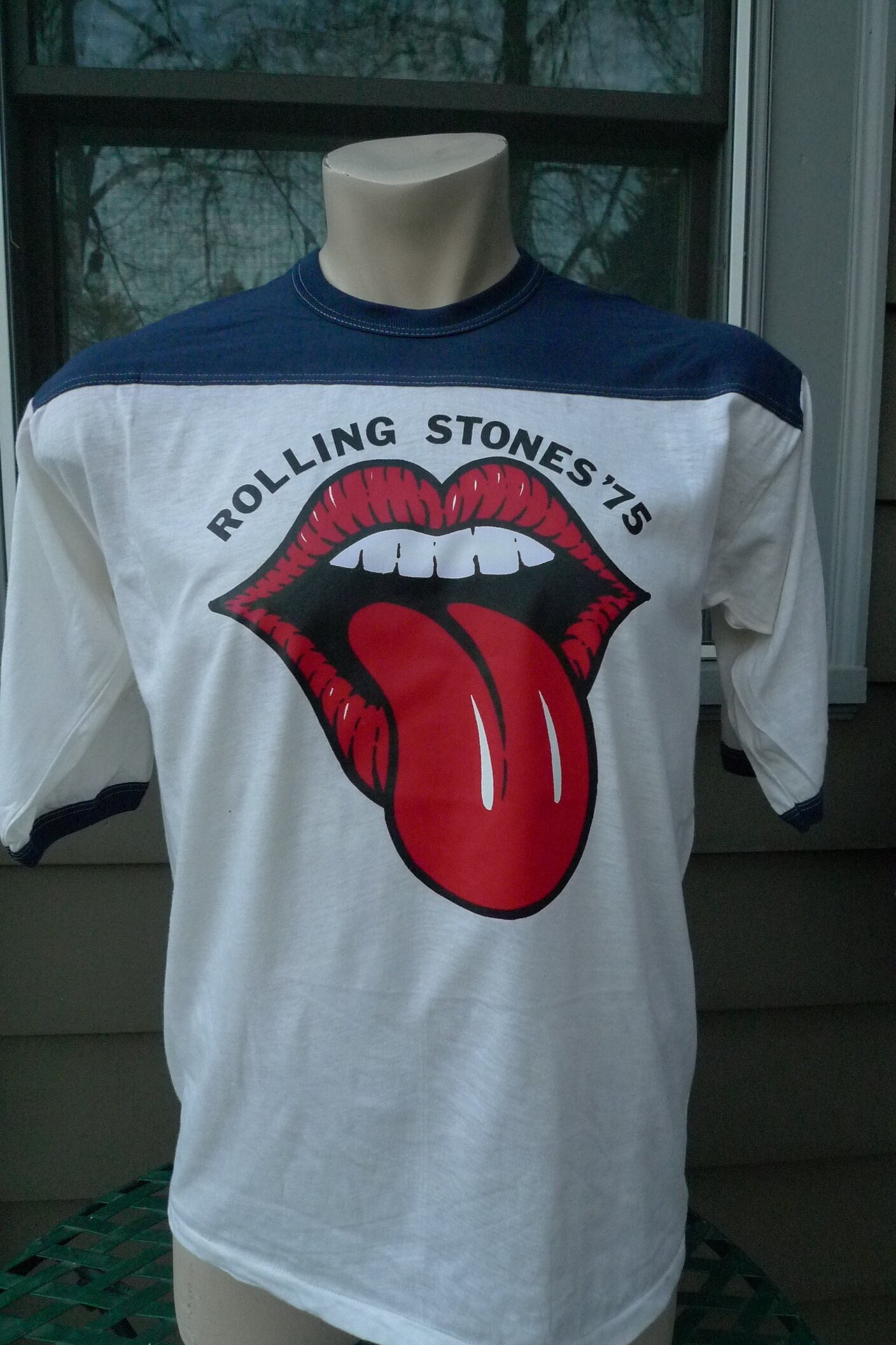 1975 Rolling Stones Single Stitch Shirt | C Licensed By Roach "75 Herren Xl | 46 von americanvintageprtld