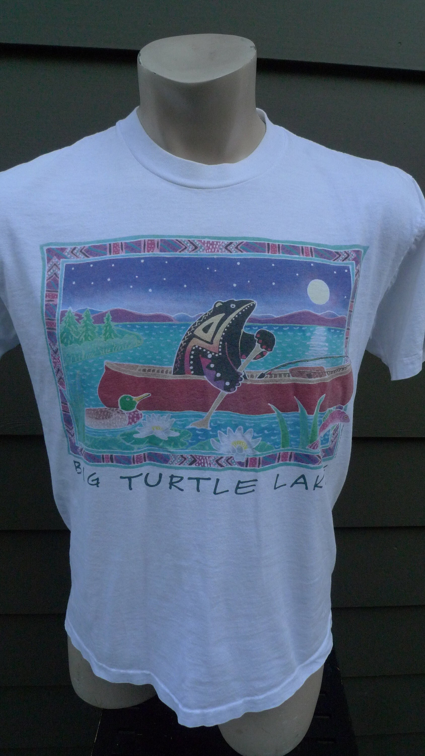 1980Er Jahre Big Turtle Lake, Minnesota Single Stitch Shirt Herren Med | 43 von americanvintageprtld