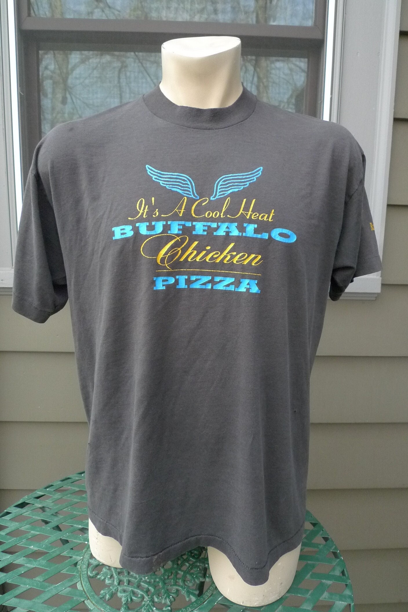 1980Er Jahre Tischrunde Pizza Single Stich Shirt Herren Xl | 47 von americanvintageprtld