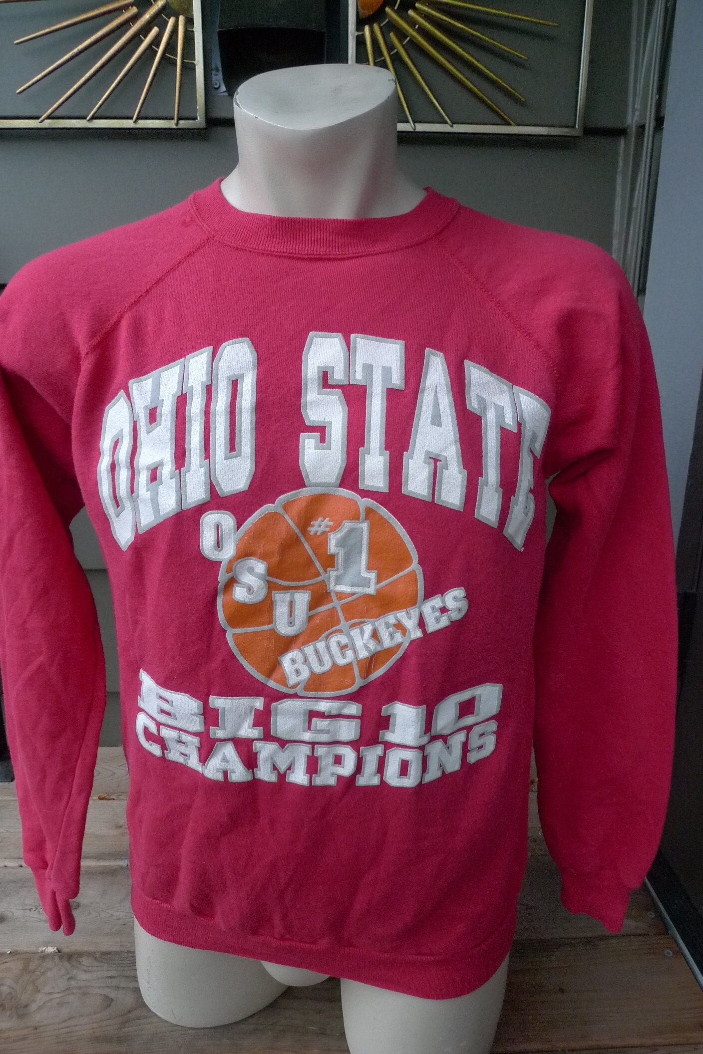 1991 Ohio State Buckeyes Big 10 Basketball Champions Sweatshirt Herren L | 44 von americanvintageprtld