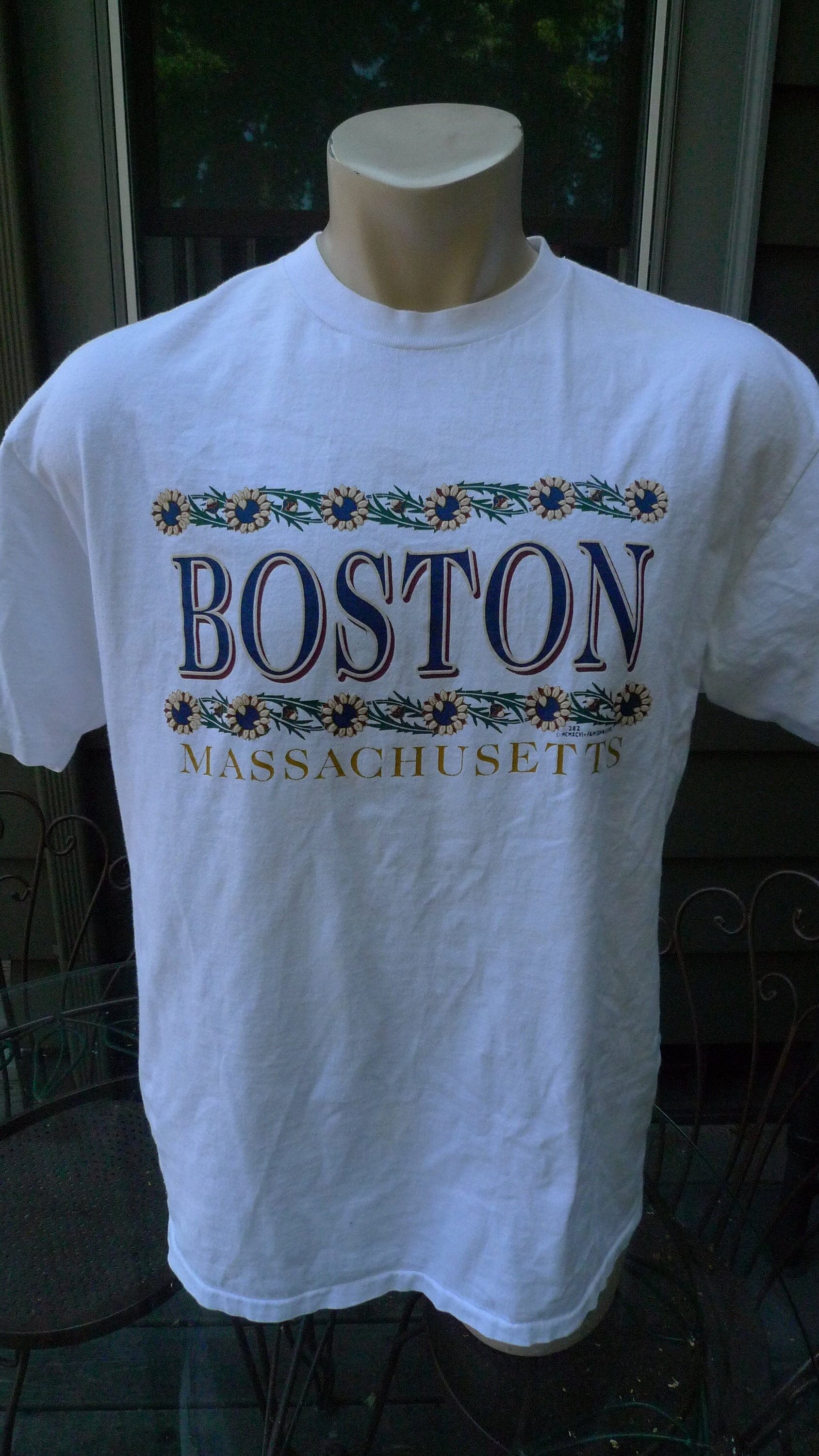 1996 Boston Massachusetts Single Stitch Shirt Herren Xl | 46 von americanvintageprtld