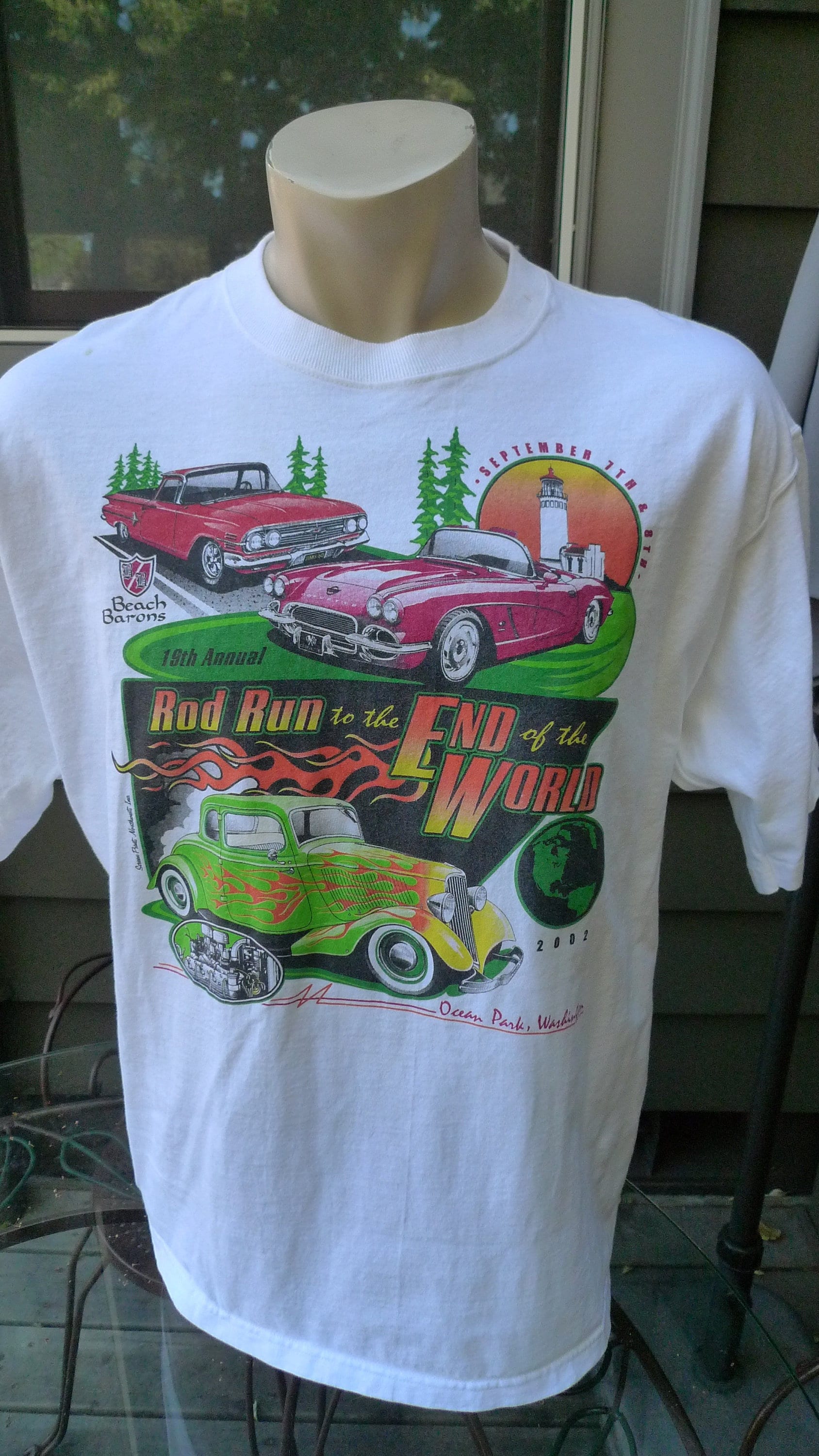 2002 Classic Car Show | Ocean Park, Wa Shirt Herren Xl | 48 von americanvintageprtld