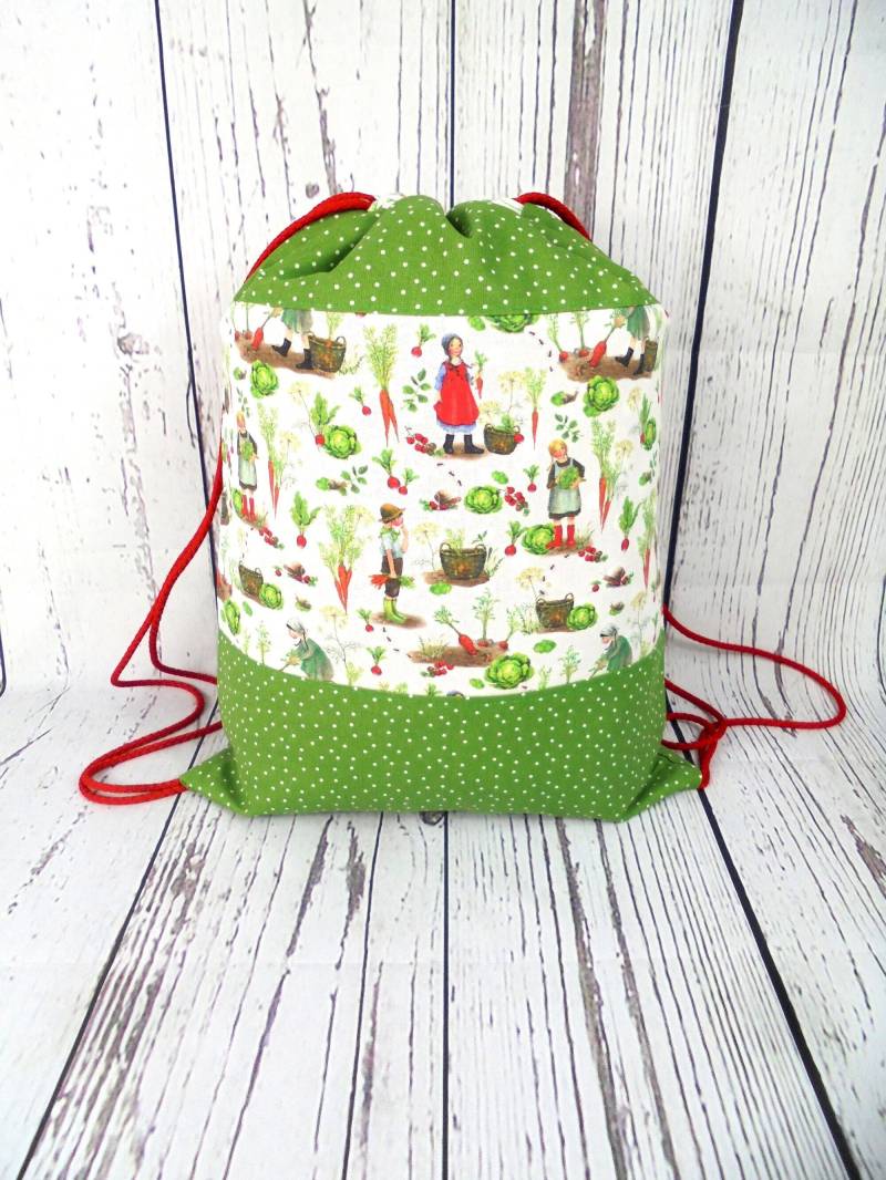 Turnbeutel, Rucksack Für Kinder Kleine Gärtner von amicarina