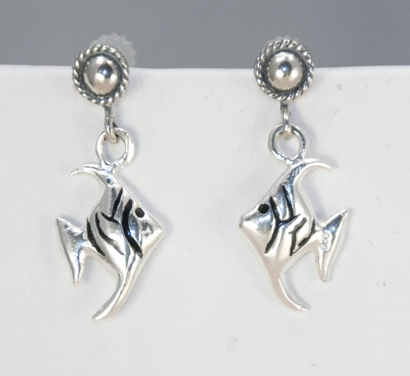 sterling Fisch Ohrringe von amigadesigns