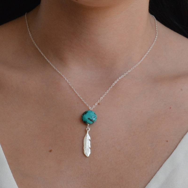 Feder, Silberne Federanhänger, Sterling Silber Feder Charme, Bohohalskette, Tägliche Halskette, Feder-Schmuck-21129 von amitvtamar