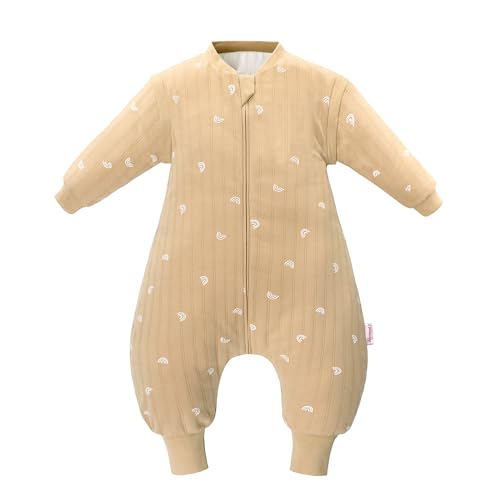 Baby Schlafsack, Schlafsack mit Füßen 2.5 TOG Babyschlafsack Kinder Bio Baumwolle Schlafsäcke extra Soft Schlafanzug für Jungen und Mädchen von amo nenes