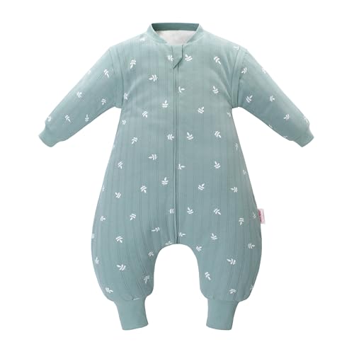 Baby Schlafsack, Schlafsack mit Füßen 2.5 TOG Babyschlafsack Kinder Bio Baumwolle Schlafsäcke extra Soft Schlafanzug für Jungen und Mädchen von amo nenes