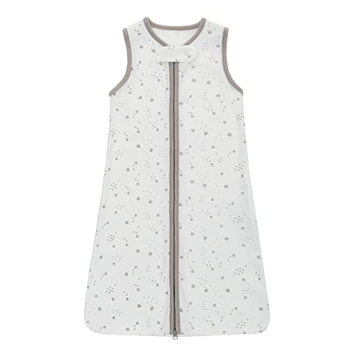 Baby Schlafsack Kinder, Schlafsack Baby Sommer Kleine Kinder Schlafanzug ohne Ärmel, 0,5 Tog Schlafsäcke 100% Baumwolle atmungsaktiv Babyschlafsack Unisex Pyjamas, 0-6M Sterne von amo nenes
