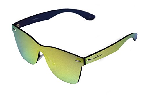 amoloma Rahmenlose Randlose Nur Glas Sonnenbrille gold verspiegelt für Damen und Herren amoloma Rahmenlose Randlose Nur Glas Sonnenbrille gold verspiegelt für Damen und Herren von amoloma