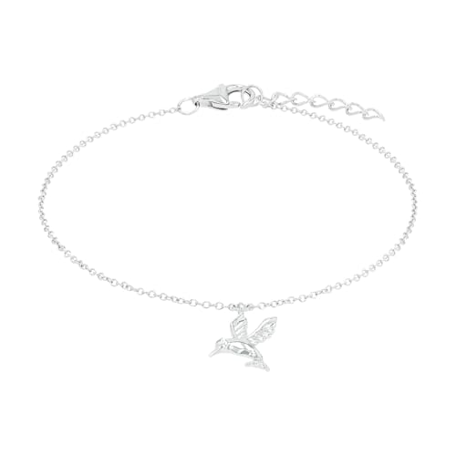Amor Armband 925 Sterling Silber Damen Armschmuck, 17+2 cm, Silber, Kolibri, Kommt in Schmuck Geschenk Box, 2034096 von Amor