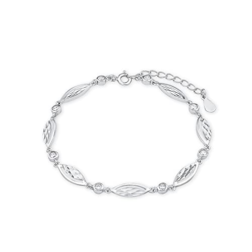 Amor Armband 925 Sterling Silber Damen Armschmuck, mit Zirkonia synth., 16+4 cm, Silber, Kommt in Schmuck Geschenk Box, 9297467 von Amor