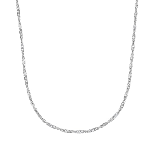 Amor Collier 925 Sterling Silber Damen Halsschmuck, 45 cm, Silber, Kommt in Schmuck Geschenk Box, 2017530 von Amor