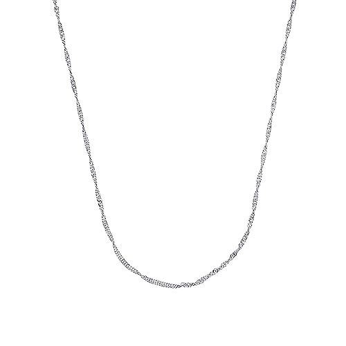 Amor Collier 925 Sterling Silber Damen Halsschmuck, 50 cm, Silber, Kommt in Schmuck Geschenk Box, 9436484 von Amor