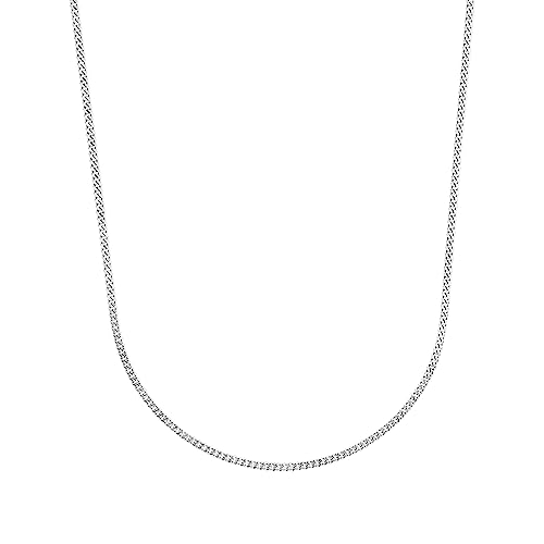 Amor Collier 925 Sterling Silber Unisex Damen Herren Halsschmuck, 42 cm, Silber, Kommt in Schmuck Geschenk Box, 2017686 von Amor