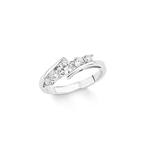 Amor Ring 925 Sterling Silber Damen Ringe, mit Zirkonia synth., Silber, Kommt in Schmuck Geschenk Box, 9911158 von Amor